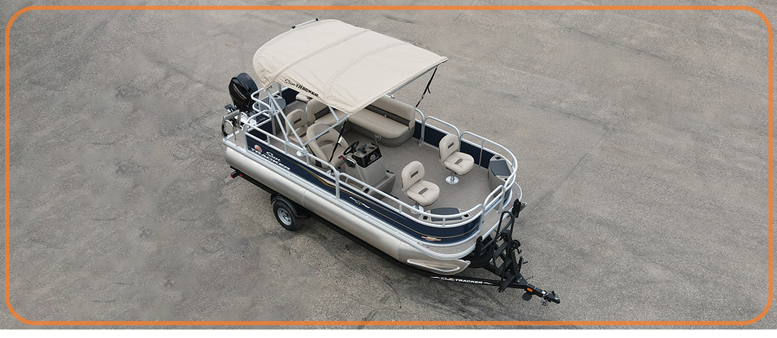 2023 Suntracker Bass Buggy 18 DLX, Exclusive Auto Marine, fishing pontoon boat, power boat, outboard motor, mercury marine