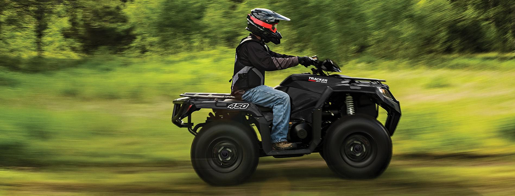 atv 2021 Tracker Off Road 450 Black Edition Exclusive Auto Marine side by side utv