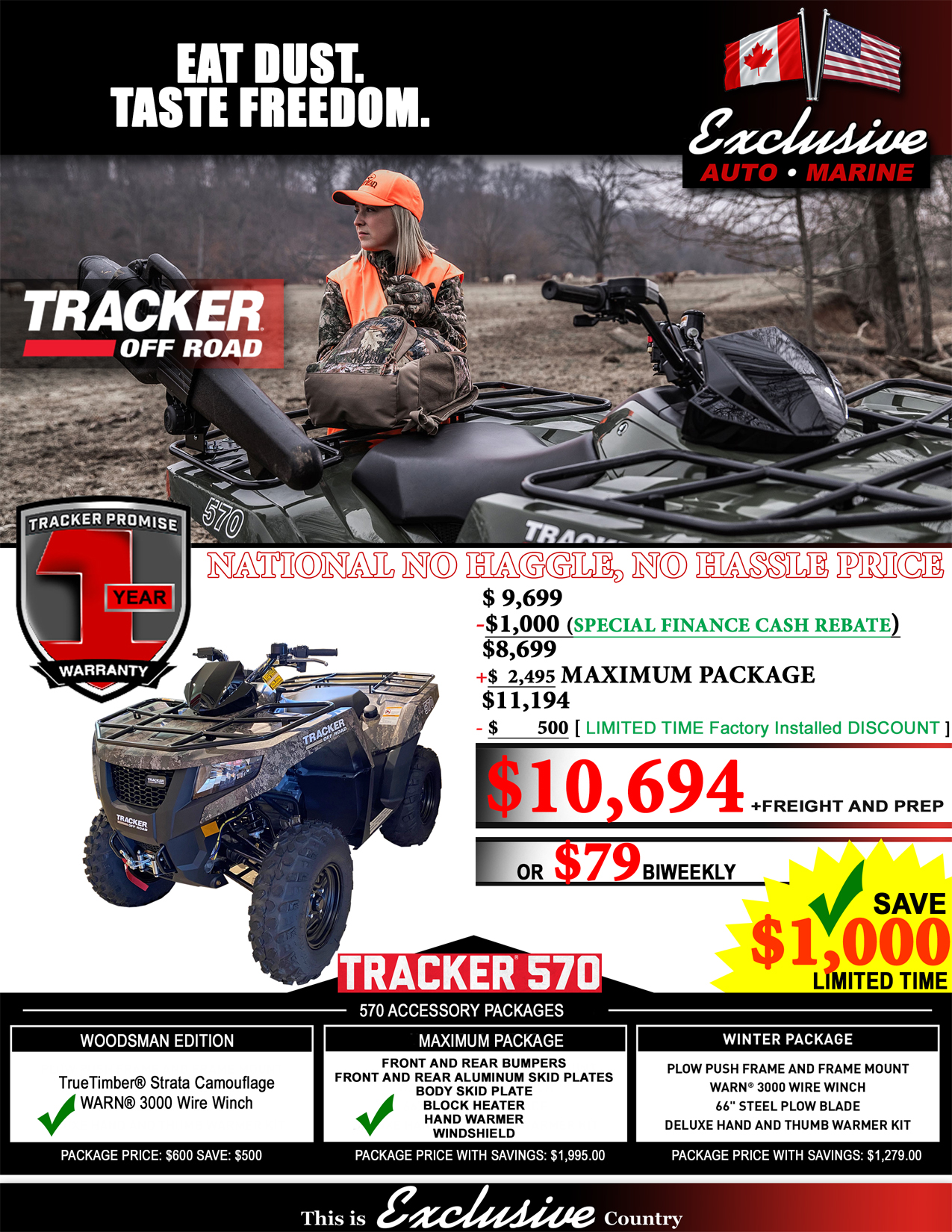 2020 Tracker Off Road 570 TrueTimber Strata with Maximum Package ATV