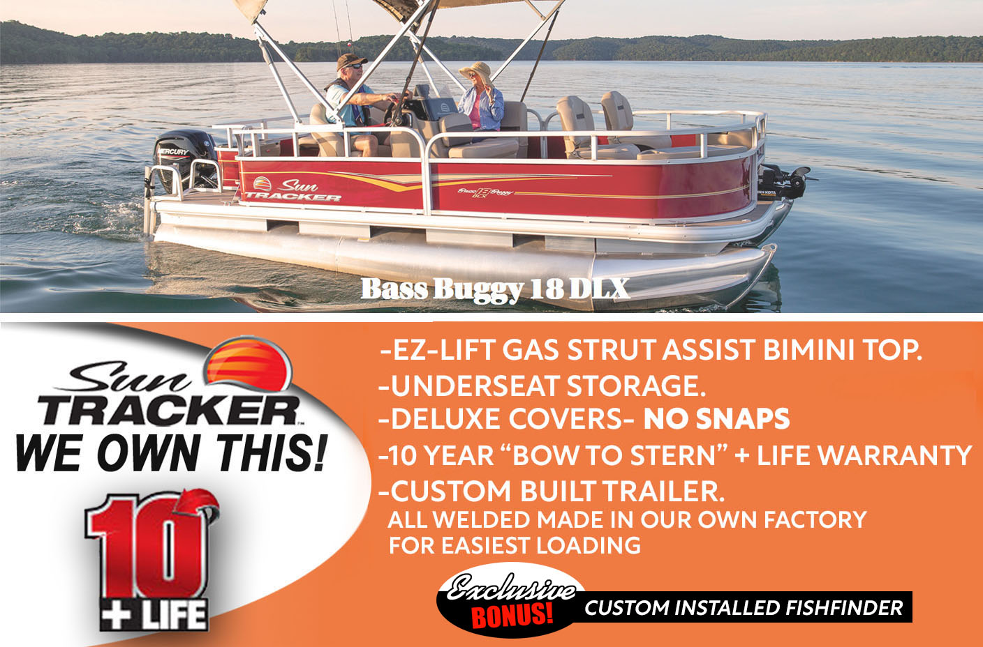 pontoon boat 2021 BASS BUGGY 18 DLX Exclusive Auto Marine power boat outboard motor