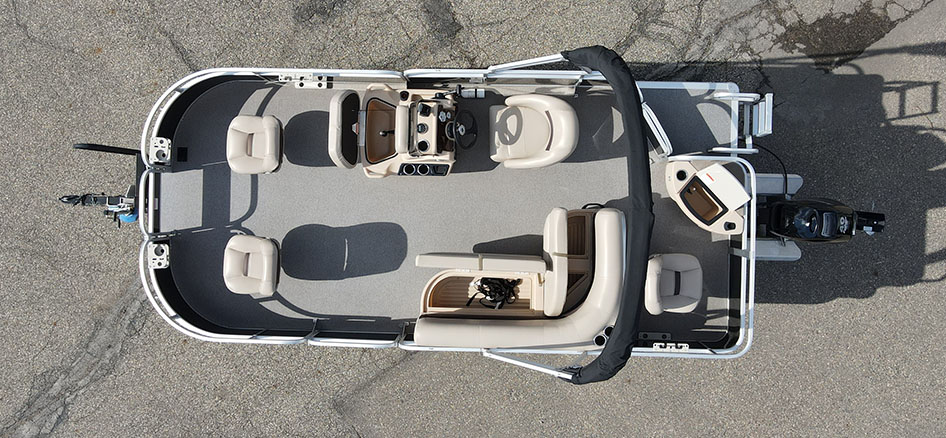 used pontoon boats, 2017 SunTracker Bass Buggy 18 DLX, Exclusive Auto Marine, power boat, outboard motors, Mercury marine