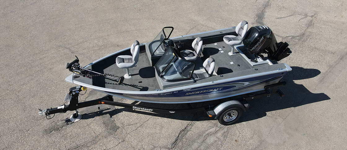 used fishing boat, 2015 Smokercraft Pro Angler XL 172, Exclusive Auto Marine, power boat outboard motor, Mercury marine
