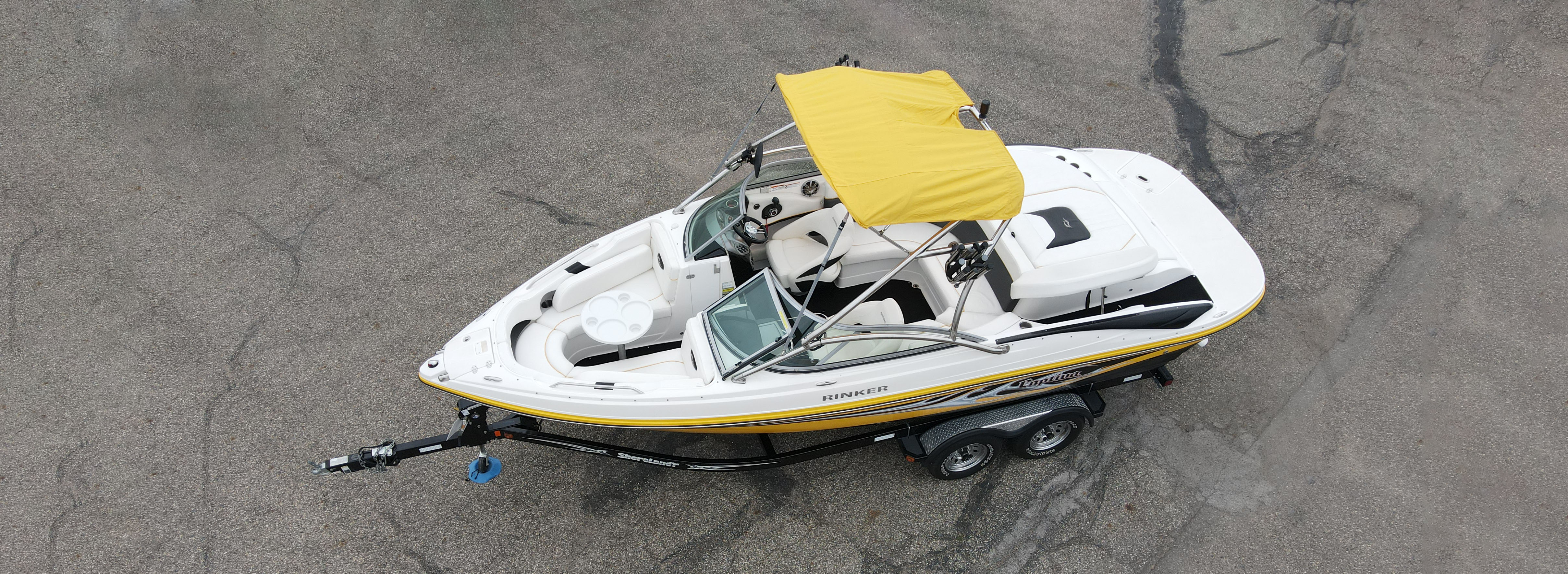 used bowrider boat 2009 Rinker Captiva 226 Exclusive Auto Marine, Pre-owned Boats, power boat, fiberglass boat, 