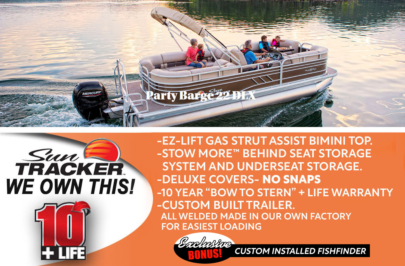 pontoon boat 2021 PARTY BARGE 22 DLX Exclusive Auto Marine power boat outboard motor