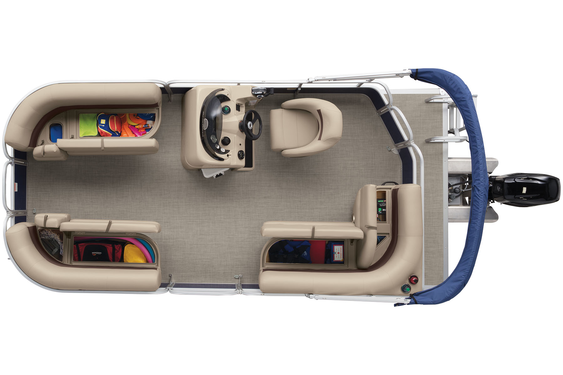 Party Barge 18 DLX Exclusive Auto Marine pontoon boat