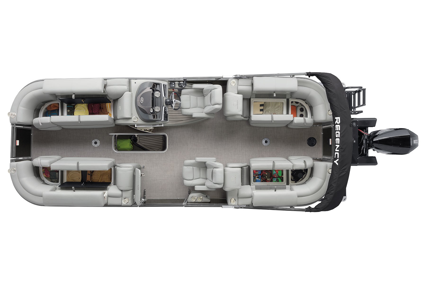 luxury pontoon boat 2024 Regency 230 LE3 Exclusive Auto Marine power boat outboard motor mercury marine