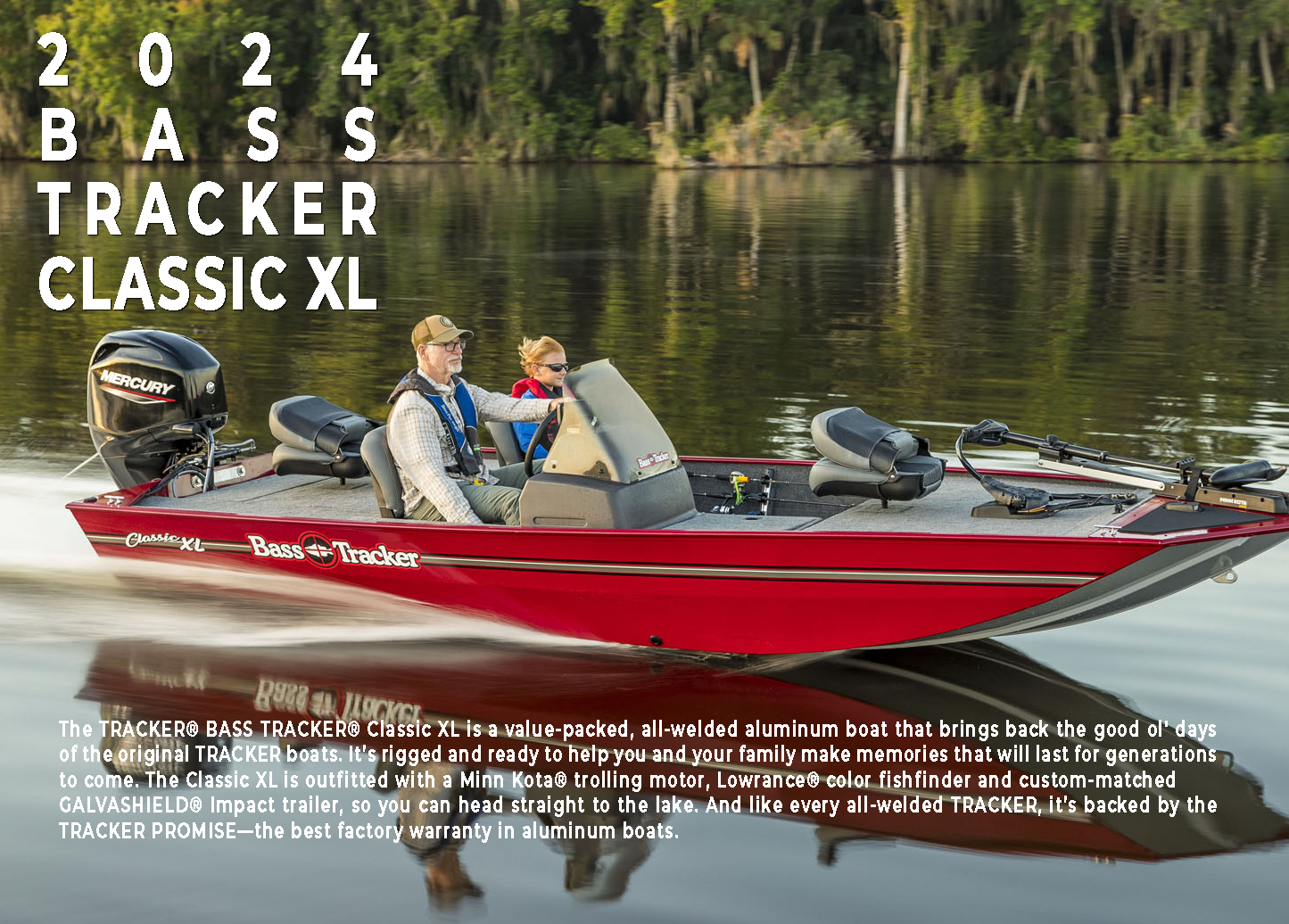 fishing boat, 2024 Tracker Bass Tracker Classic XL, Exclusive Auto Marine, aluminum boat, power boat, outboard motors, Mercury marine