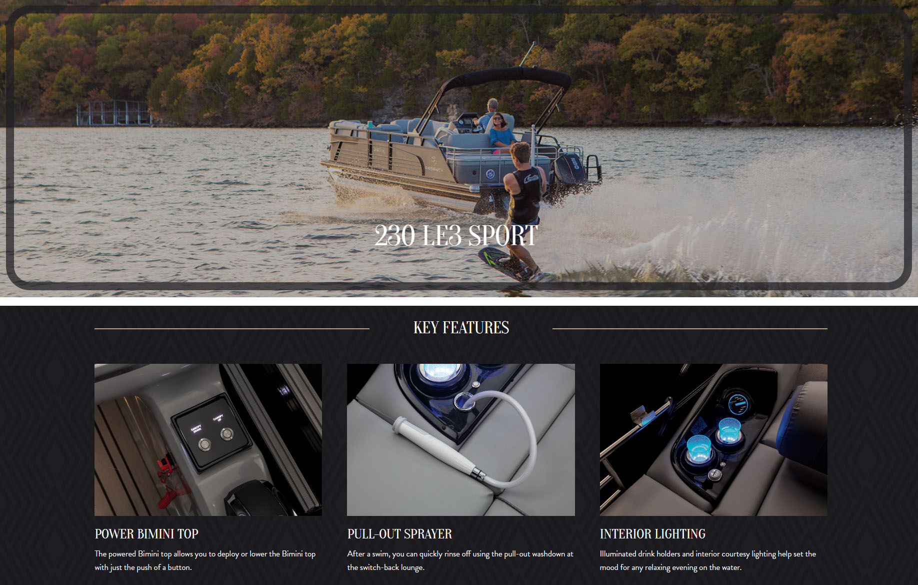 luxury pontoon boat 2023 Regency 230 LE3 Sport Exclusive Auto Marine power boat outboard motor mercury marine