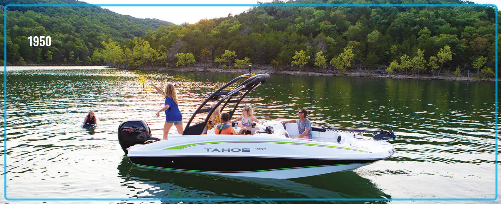 2023 Tahoe 1950 Fiberglass Runabout Bowrider Power Boat Exclusive Auto Marine Outboard Deck Series