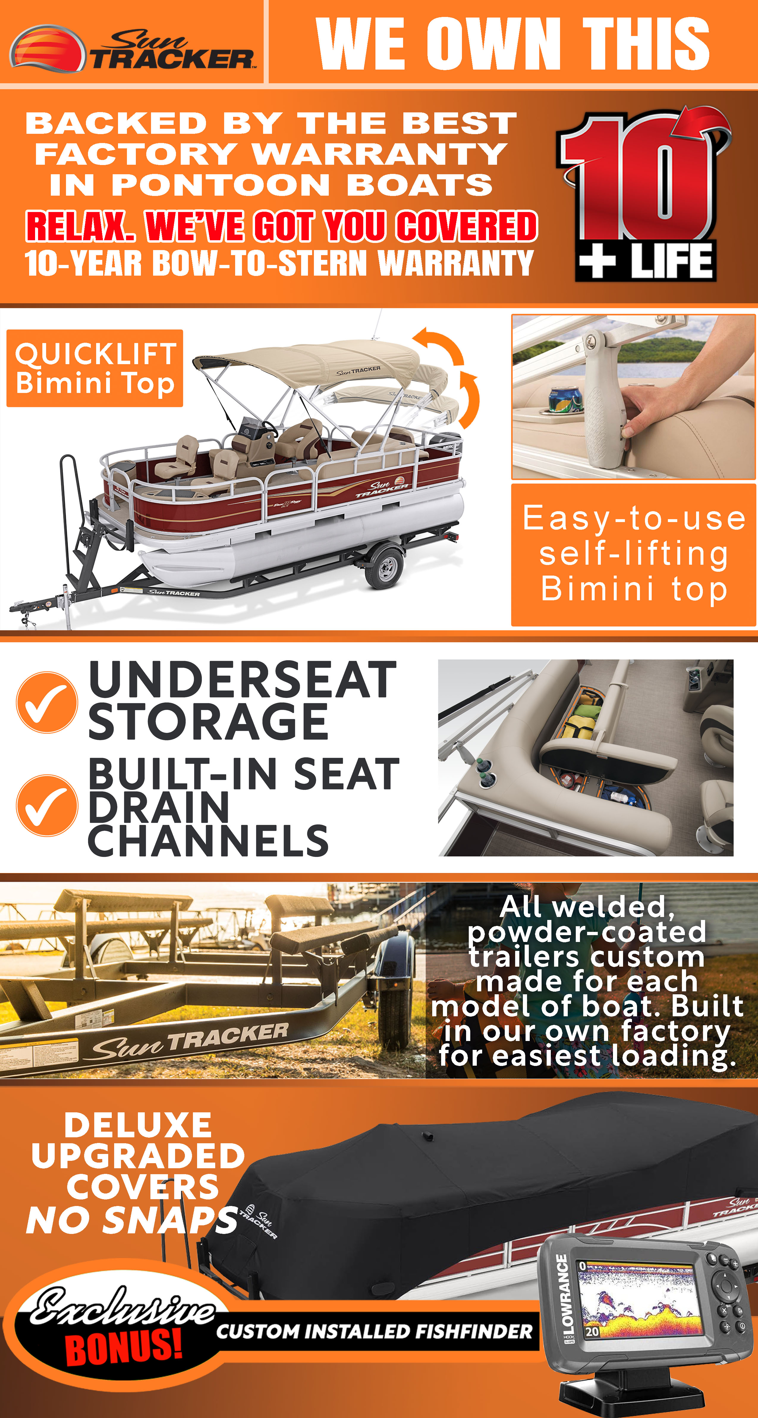 2023 Suntracker Bass Buggy 18 DLX, Exclusive Auto Marine, fishing pontoon boat, power boat, outboard motor, mercury marine