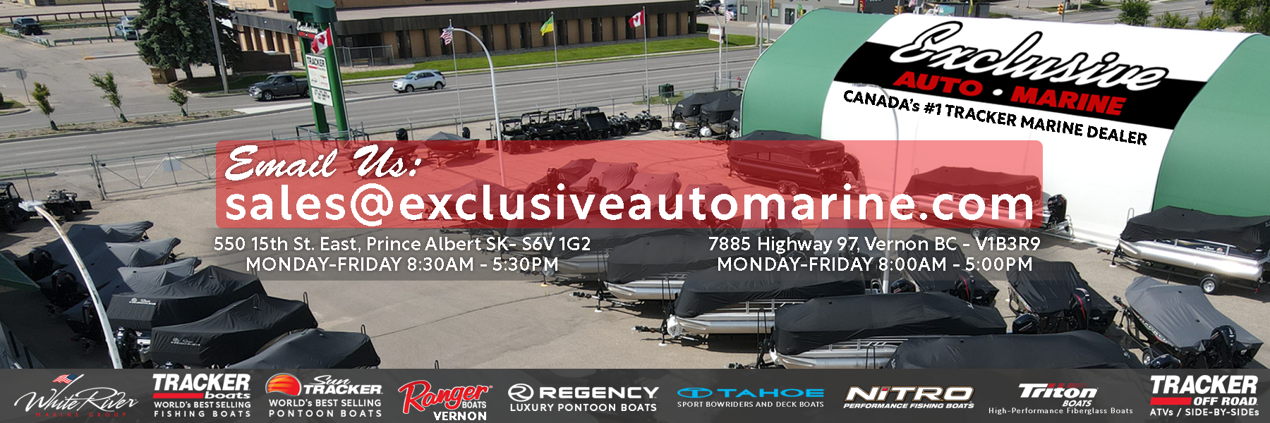 Exclusive Auto Marine - Canada's #1 Tracker Marine Dealer! summer banner