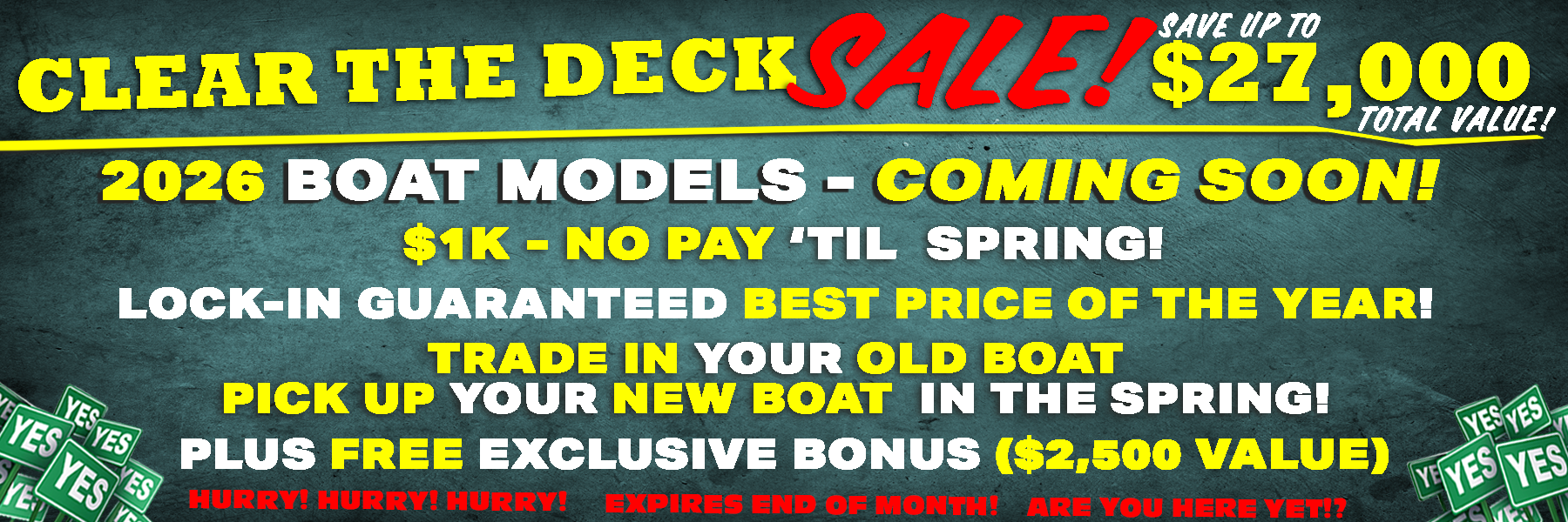 CLEAR THE DECK SALE