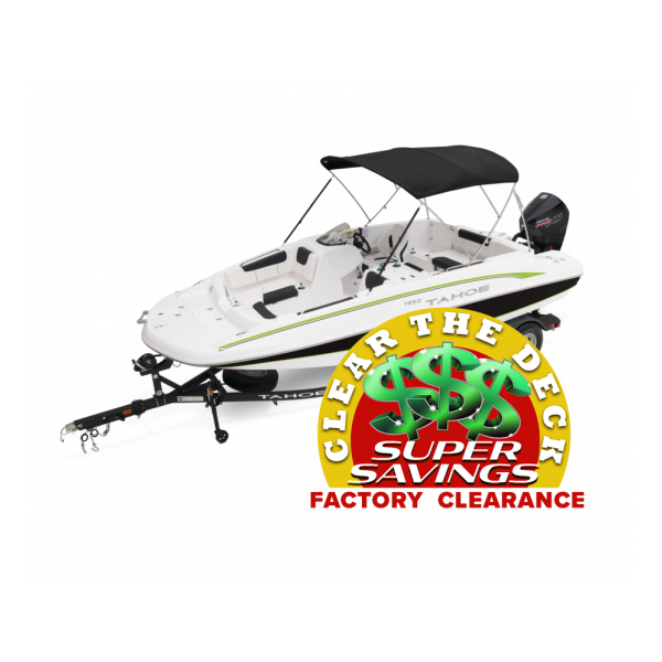 2023 Tahoe 1950 Fiberglass Runabout Bowrider Power Boat Exclusive Auto Marine Outboard Deck Series
