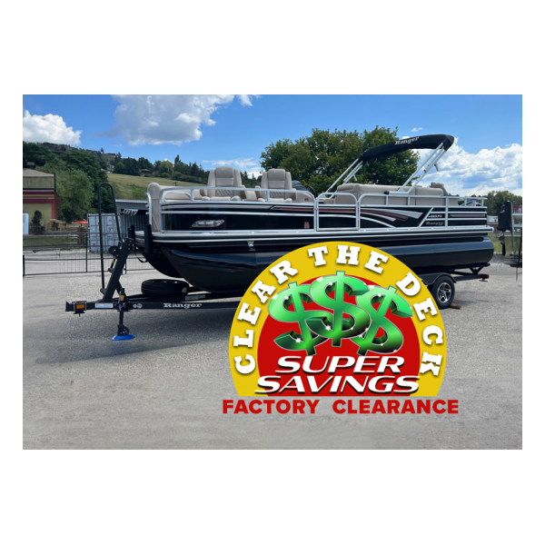 pontoon boat, 2023 Ranger Reata 223 Fish and Cruise, Exclusive Auto Marine, power boat, outboard motor, Mercury Marine