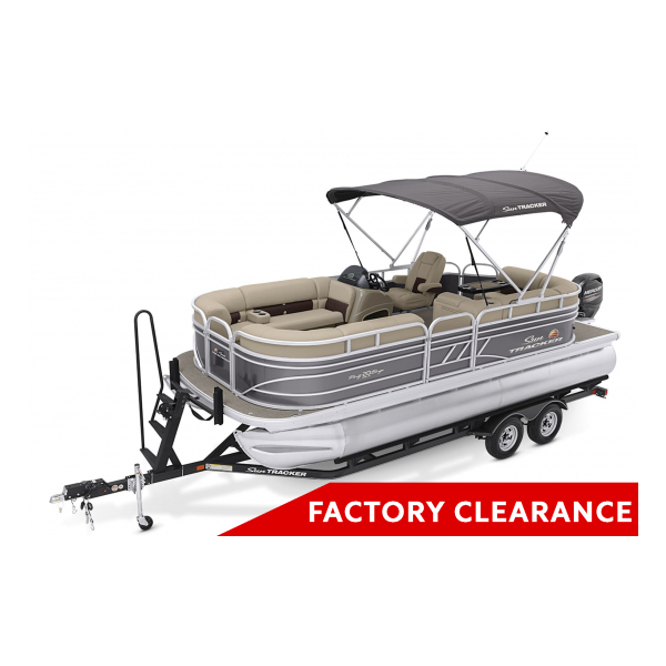 pontoon boat 2022 Suntracker Party Barge 20 Exclusive Auto Marine  power boat outboard motor