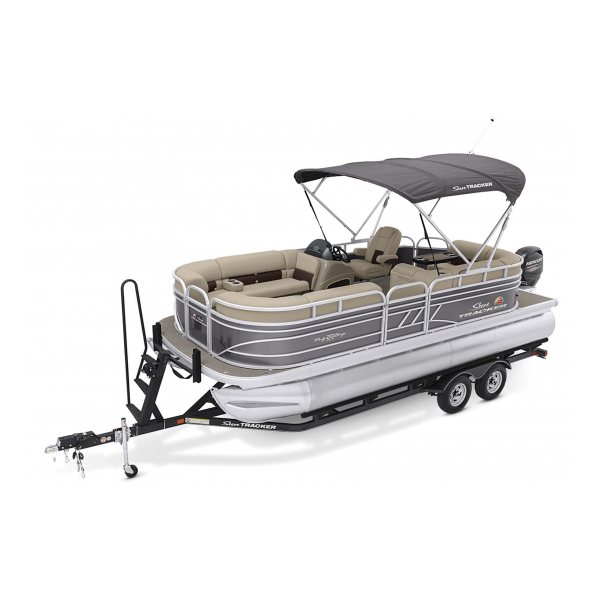 pontoon boat 2022 Suntracker Party Barge 20 Exclusive Auto Marine  power boat outboard motor