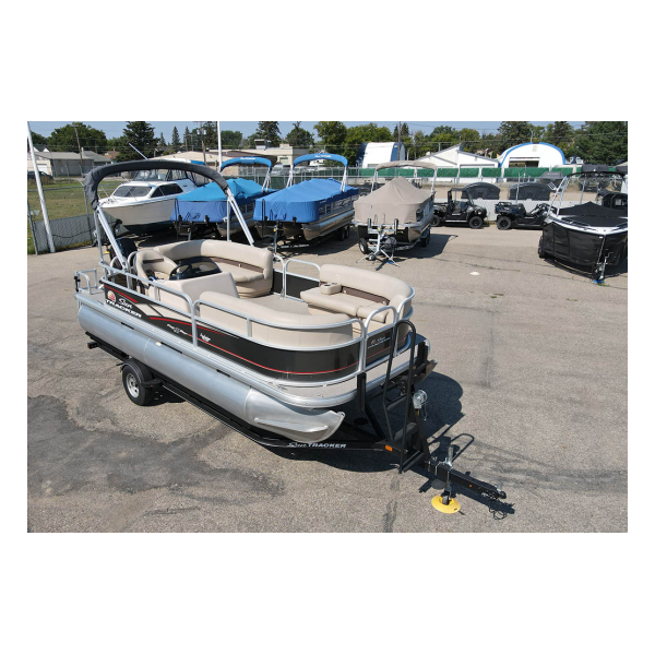 used pontoon boat 2019 SunTracker Party Barge 18 DLX  Exclusive Auto Marine  power boat outboard motor