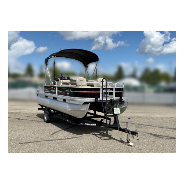 used boat 2017 SunTracker Bass Buggy 18 DLX Pre-owned Boat Exclusive Auto Marine pontoon boats