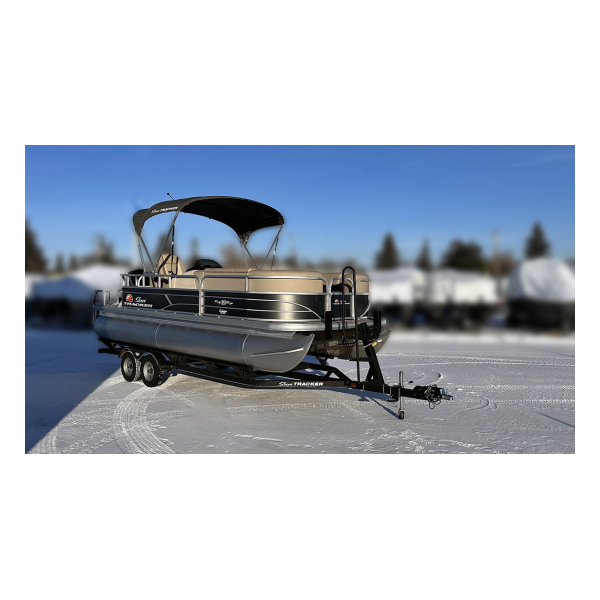 used pontoon boat 2019 SunTracker Party Barge 20 DLX  Exclusive Auto Marine  power boat, outboard  motor, mercury marine