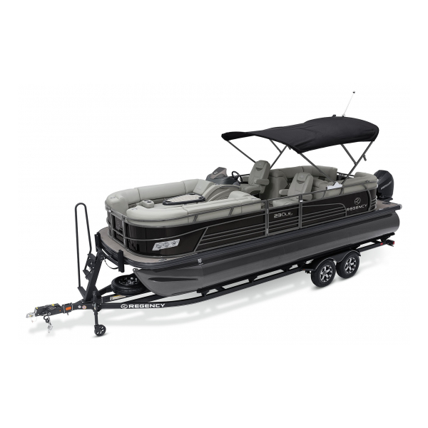 luxury pontoon boat 2024 Regency 230 LE3 Exclusive Auto Marine power boat outboard motor mercury marine