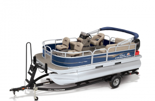 pontoon boat 2021 Fishin' Barge 20 Exclusive Auto Marine fishing boat power boat outboard motor 2022 Suntracker BASS BUGGY® 16 XL SELECT Exclusive Auto Marine pontoon boat powerboat fishing boat outboard motor