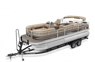 fishing pontoon boat 2022 Suntracker SportFish 22 XP3  Exclusive Auto Marine  power boat outboard motor