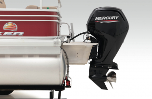 pontoon boat 2022 Suntracker SportFish 22 Exclusive Auto Marine  power boat outboard motor