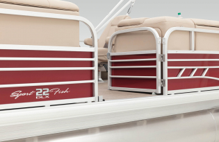 pontoon boat 2022 Suntracker SportFish 22 Exclusive Auto Marine  power boat outboard motor