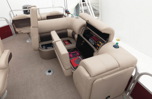 pontoon boat 2022 Suntracker SportFish 22 Exclusive Auto Marine  power boat outboard motor