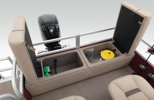 pontoon boat 2022 Suntracker SportFish 22 Exclusive Auto Marine  power boat outboard motor