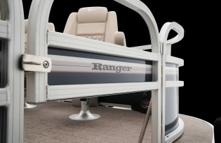 pontoon boat, 2023 Ranger Reata 223 Fish and Cruise, Exclusive Auto Marine, power boat, outboard motor, Mercury Marine