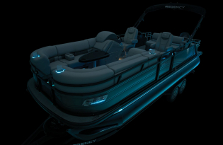 luxury pontoon boat, 2024 Regency 230 LE3 Sport, Exclusive Auto Marine, power boat, outboard motor, Mercury marine