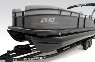 luxury pontoon boat, 2024 Regency 230 LE3 Sport, Exclusive Auto Marine, power boat, outboard motor, Mercury marine