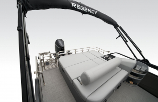 luxury pontoon boat, 2024 Regency 230 LE3 Sport, Exclusive Auto Marine, power boat, outboard motor, Mercury marine