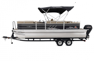 pontoon boat 2022 SunTracker Party Barge 22 RF XP3 Exclusive Auto Marine power boats outboard motor