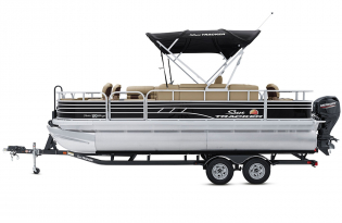 2023 Suntracker Fishin' Barge 20 DLX, Exclusive Auto Marine, fishing pontoon boat, power boat, outboard motors, mercury marine