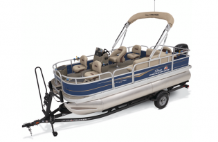 pontoon boat, 2024 Bass Buggy 18 DLX, Exclusive Auto Marine, power boat, outboard motors, Mercury Marine