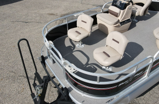 used pontoon boats, 2017 SunTracker Bass Buggy 18 DLX, Exclusive Auto Marine, power boat, outboard motors, Mercury marine