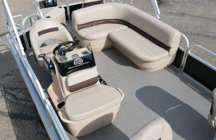 used pontoon boats, 2017 SunTracker Bass Buggy 18 DLX, Exclusive Auto Marine, power boat, outboard motors, Mercury marine