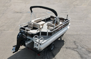 used pontoon boats, 2017 SunTracker Bass Buggy 18 DLX, Exclusive Auto Marine, power boat, outboard motors, Mercury marine