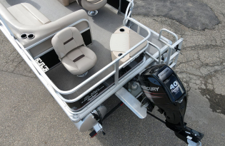 used pontoon boats, 2017 SunTracker Bass Buggy 18 DLX, Exclusive Auto Marine, power boat, outboard motors, Mercury marine
