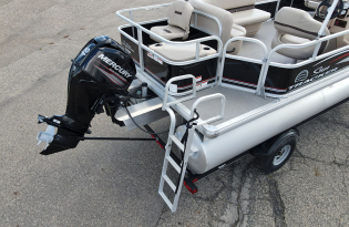 used pontoon boats, 2017 SunTracker Bass Buggy 18 DLX, Exclusive Auto Marine, power boat, outboard motors, Mercury marine
