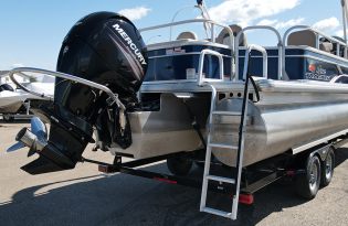 used pontoon boat 2016 SunTracker Fishin' Barge 24 XP3 power boat outboard motor mercury