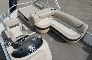 used pontoon boats, 2015 Party Barge RF 22 DLX, power boat, outboard motors, Mercury Marine