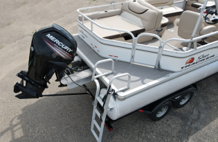 used pontoon boats, 2015 Party Barge RF 22 DLX, power boat, outboard motors, Mercury Marine