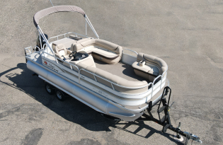 used pontoon boat, used tritoon boat, 2015 Sun Tracker Party Barge RF 22 XP3, power boat, outboard motor, Mercury marine