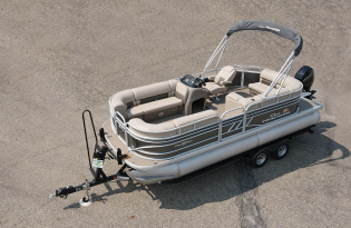 used pomtoon boat, 2020 SunTracker Party Barge 20 DLX, Exclusive Auto Marine,  power boats, outboard motors, Mercury Marine