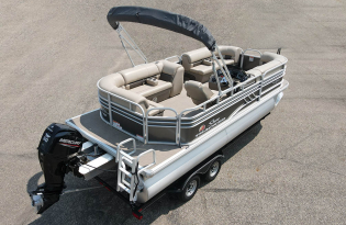 used pomtoon boat, 2020 SunTracker Party Barge 20 DLX, Exclusive Auto Marine,  power boats, outboard motors, Mercury Marine