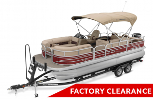 pontoon boat 2022 Suntracker SportFish 22 Exclusive Auto Marine  power boat outboard motor
