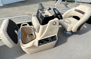 used pontoon boats, 2017 SunTracker Bass Buggy 18 DLX, Exclusive Auto Marine, power boat, outboard motors, Mercury marine